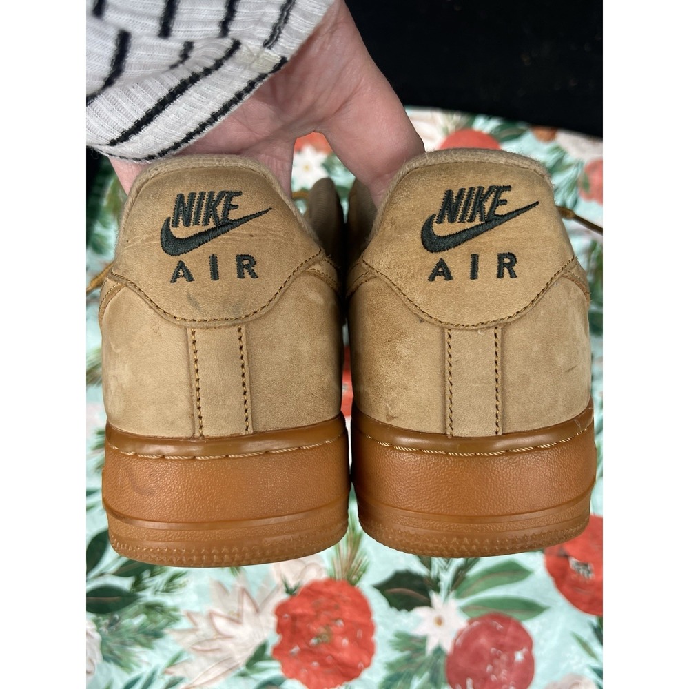 Nike Air Force 1 Low 'Flax' Wheat Sneakers Sz 9.5 Mens Classic Streetwear Shoes - Picture 12 of 12